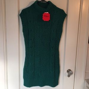 NWT Emerald Green Sweater Tunic/Dress